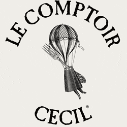 COMPTOIR CECIL LOGO full beige background