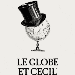 LOGO GLOBE CECIL full beige background